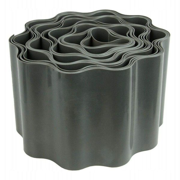 9 metres of 25 cm High Grey Flexible Plastic Garden Grass Lawn Path Edging Edge Border