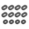 sourcing map Side Cover Grommet Single Side Rubber Oval Washer 4Set