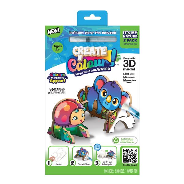 Create 'n' Colour Take Along It's My Nature Koala & Ladybird