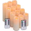 Flameless LED Candles with Remote & Timer, Set of 12 Waterproof Battery Operated