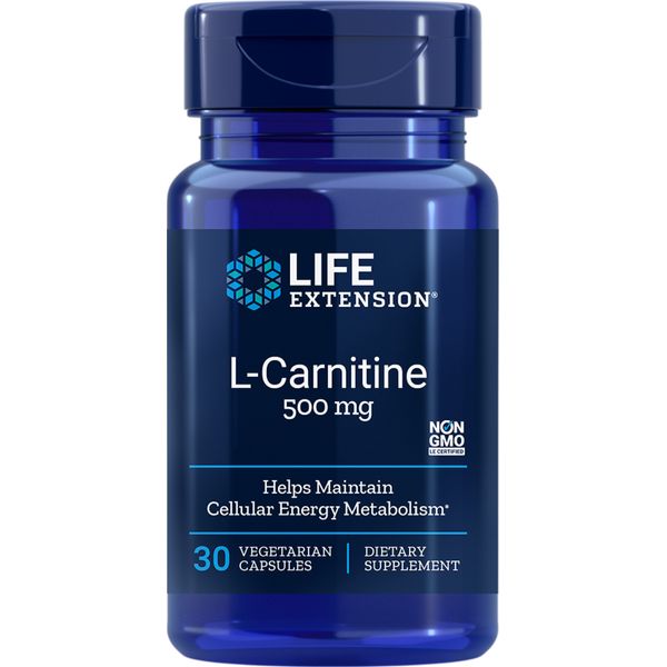 Life Extension L-Carnitine 500mg 30 VegCap - 2 PACK