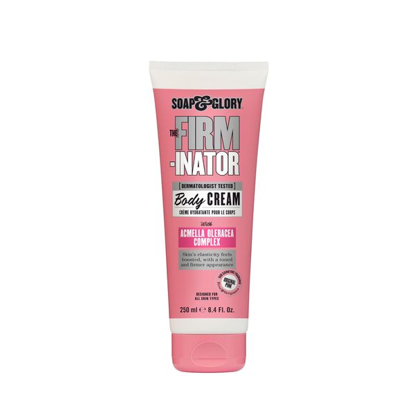 Soap & Glory The Firm-inator Body Cream - Skin Hydration Body Moisturizer with Acmella Oleracea Complex, Shea Butter Lotion & Sunflower Seed Oil - Rich Skin Firming and Tightening Lotion (8.4 Oz)