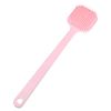 VOCOSTE Soft Silicone Bath Brush, Non-Slip Back Scrubber Shower with Long Handle for Men and Women, Pink