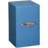 Ultra Pro - Light Blue Satin Tower Deck Boxes, Trading card game storage solution deck holder case, TCG accessory