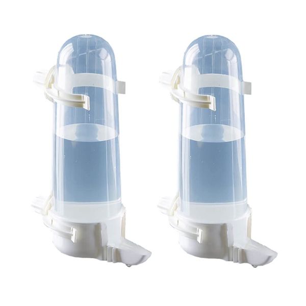 Yulexpy Bird Water Feeder, 8.45 Fl Oz Parrot Water Dispenser, Bird Cage Suspended Automatic Water Dispenser, Pet Bird Feeders for Parakeet Budgie Cockatiel Lovebirds Canary Finch (2 PCS)