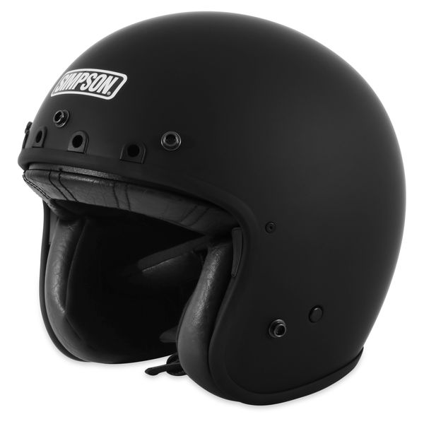 Simpson Motorcycle Chopper Helmet - Flat Black - Medium