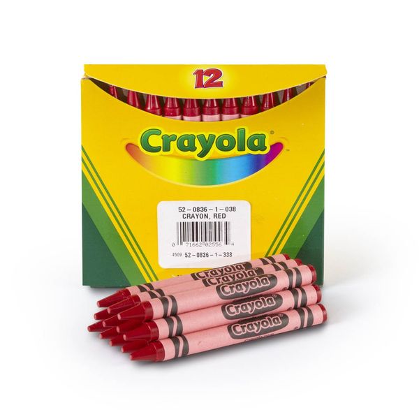 Crayola Bulk Crayons, Regular Size - Red (12 per box)