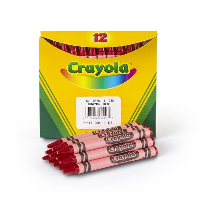 Crayola Bulk Crayons, Regular Size - Red (12 per box)