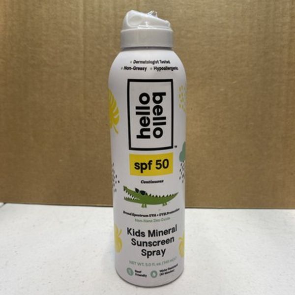 Hello Bello SPF 50 Mineral Sunscreen Spray 5 oz Exp 5/26