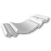 Orac Decor C301 High Density Polyurethane Crown Moulding, Primed White. Face: 4" Sample Piece