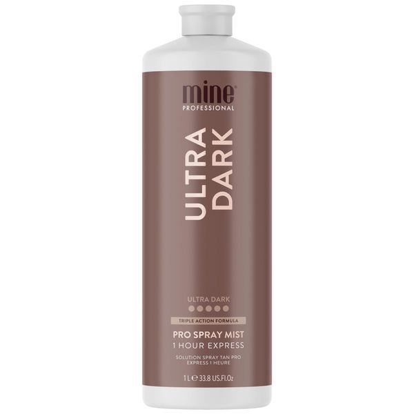 MineTan Spray Tan Solution | Ultra Dark Sunless Tanning Solution - For Ultra Dark Bronzed, Glowing Skin Finish, Lightweight, Hydrating & Coconut Scented Salon Professional Formula, Vegan, 33.8 Fl Oz