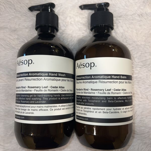 Aesop Resurrection Duet~Hand Cleanser and Balm~Skin Care, new in box