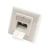 Value 25998490 Cat.6A Wall Box Flush-Mounted Horizontal White