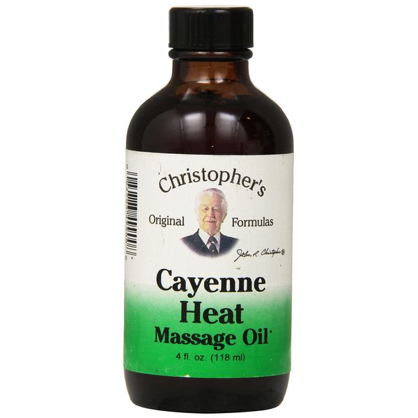 Dr Christopher's Formula Cayenne Heat Massage Oil, 4 Fluid Ounce