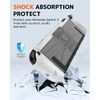 NINKI Dockable Grip Case for Switch 2 2025 with Ergonomic Grips, Soft TPU&PC Hard Shell Shockproof&Scratch-Resistant Protective Cover with Clear Back for Switch 2 Console&Controller, White