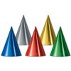 Foil Cone Hats (asstd colors) Party Accessory  (1 count)