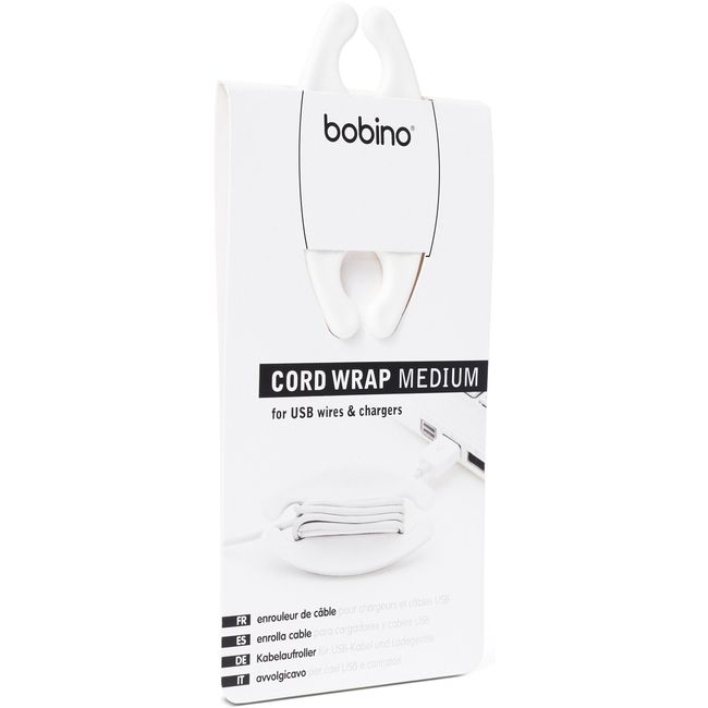 Bobino Cord Wrap : Medium/White - Cable & Wire Management