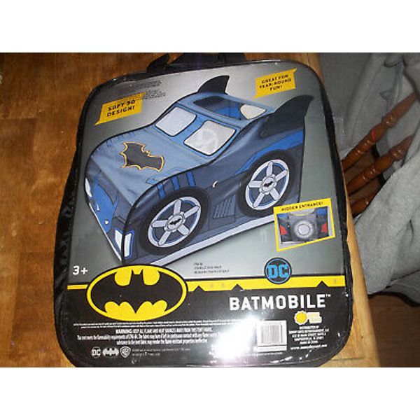 Child's Batman Pop Up Tent DC Comics Batmobile Tent Pop Up Play Tent Indoor