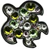Turtle with Crystals Golf Ball Marker with Ocean Hat Clip