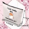 PLITI Hamster Makeup Bag Hamster Lover Gift Hamster Cosmetic Bag for Hamster Mom Hamster Owner (Really Like hamstersU)