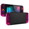 eXtremeRate DIY Replacement Shell Buttons for Nintendo Switch & Switch OLED, Clear Candy Pink Custom Housing Case with Corlorful Button for Joycon Handheld Controller - Console Shell NOT Included