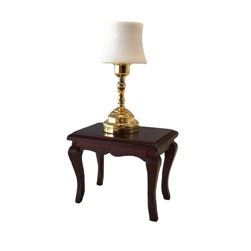 Mini Dollhouse Accent Table lamp, LED Miniature Lighting for Dolls House Decor, Battery Operated Functional Light Accessories