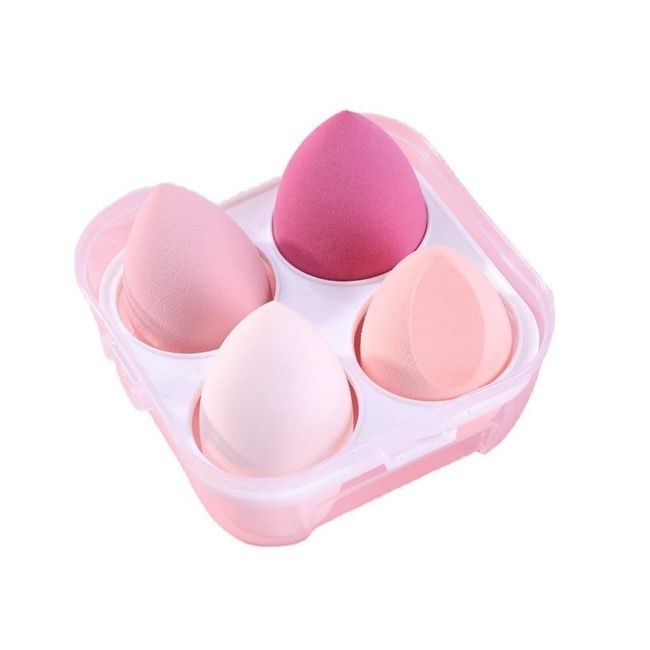 Make up Schwamm Set, Beauty Blender Sponges, Foundation Blending Beauty Sponge, Waschbar Latexfrei Cosmetic Schwamm Flawless Foundation Puff Kosmetik Werkzeug, für Flüssigkeit, Creme und Puder,4 Stück