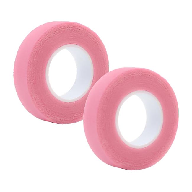 Wimpern Tape, 2 Rollen Wimpernverlängerung Band, Wimpern Tapeband, Wimpern Isolations Klebeband, Wimpernklebeband, Wimpernverlängerungswerkzeuge(Rosa)