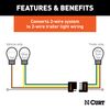 CURT 56236 Multi-Function Splice-in Tail Light Converter, 4-Pin Wiring Harness , black