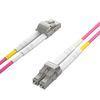 OM4 LC to LC Duplex Fiber Optic Cable, Patch Cord, MMF Jumper, 3-meter(9.8ft)
