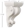 Ekena COR04X04X07DE 4" W x 4" D x 7 1/2" H Devon Corbel, Primed