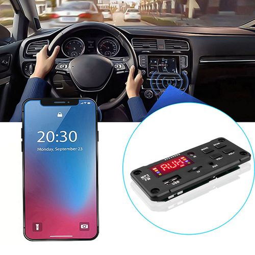 DC 6V‑12V Bluetooth Decoder Board,KIMISS Bluetooth 5.0 MP3 Decoder Module ABS Digital Display Decoding Audio Receiver Module with Remote Control