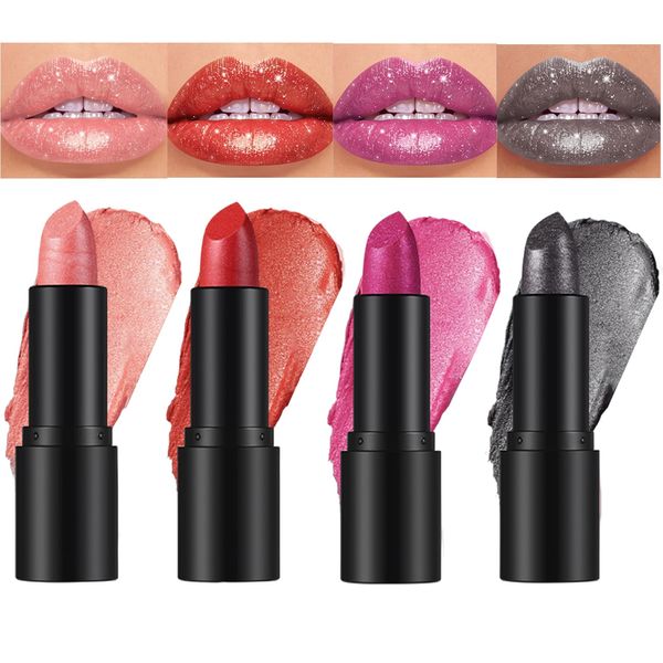 Sparkling Lip Gloss Glitter Shimmer Metallic Lipstick Diamond Shiny Lipstick Idratante Waterproof Long Lasting Non-Sticky For All Skin Tones