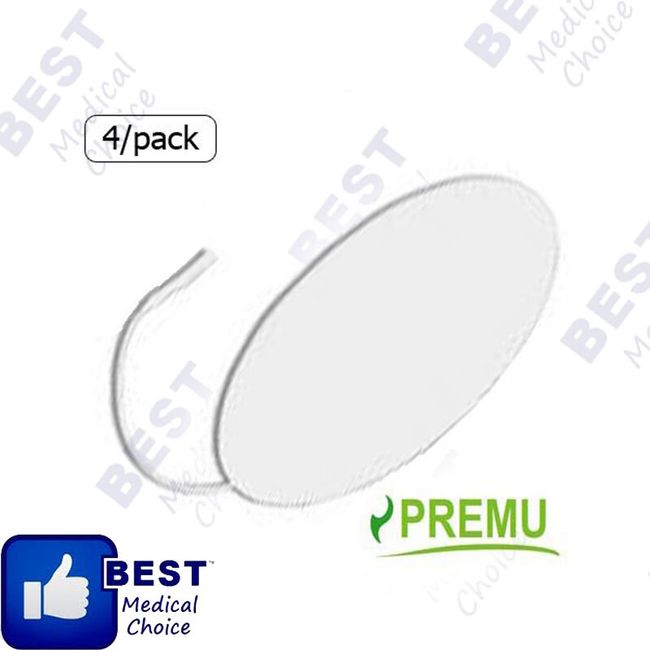 16 RE-USABLE PADS, FOR TENS 3000, 2"x4" OVAL, WHITE FOAM, WITH PREMIUM TYCO GEL