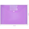 GoodtoU 30PCS Plastic Popper Wallets A4 Folder Plastic Document Wallets A4 Envelope Folders A4 Plastic Folders with Pockets (Purple)