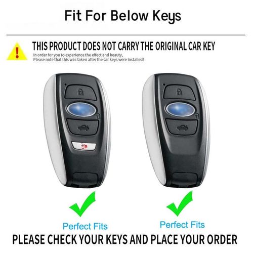 OVIOBOER For Subaru Key Fob Cover with Keychain, White Soft TPU Key Case Shell Full Protection for BRZ Legacy Outback Ascent Crosstrek Forester WRX Smart Remote Key (For Subaru A)