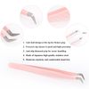 Tweezers for Eyelash Extension Professional Eyelash Tweezers for Single 2D 3D Eyelash Extension(Rounded Corners)
