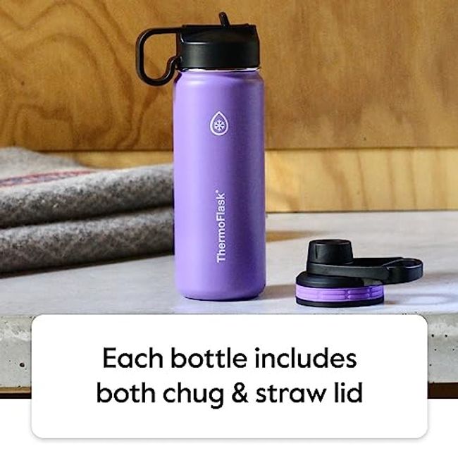 Thermoflask 24oz Insulated Stainless Steel Bottle 2 In 1 Chug And