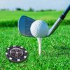 Niuoppy Golf Ball Marker with Bubble Level, Precision Golf Green Reader with Alignment Guide, Putting Alignment Marker for Slope Detection (Black)