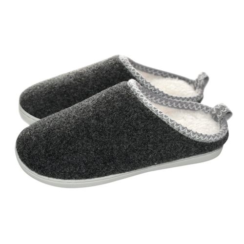 Euyqs Indoor Slippers, Cold Protection, Warm, Anti-Slip, Unisex, Room Shoes, Indoor Shoes, Black
