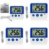 4X Digital Fridge Freezer Thermometer With Temperature Warning Alarm Max Min ℃/℉