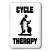 3dRose Funny Cycle is Therapy Spin Cycle Spin Class Indoor... - Light Switch Covers (lsp_350327_1)