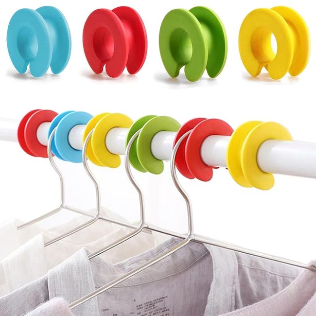 Hanger Stoppers, Pack of 10, Hanger Catch, Hanger Holder, Laundry Goods to Prevent Blowing Away from the Wind, Will Not Fall Off, Strong Wind Protection, Silicone, Anti-Slip