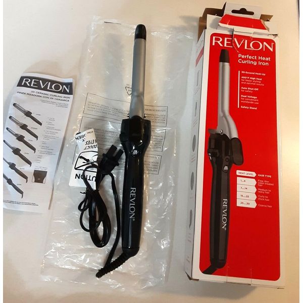 Revlon Curling Iron 3/4" Ceramic Barrel Perfect Heat Professional Hair Styling