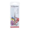 3 Carnations, Silver, 9 cm (3.5") Curved Embroidery Scissors 3.5", Carbon Steel