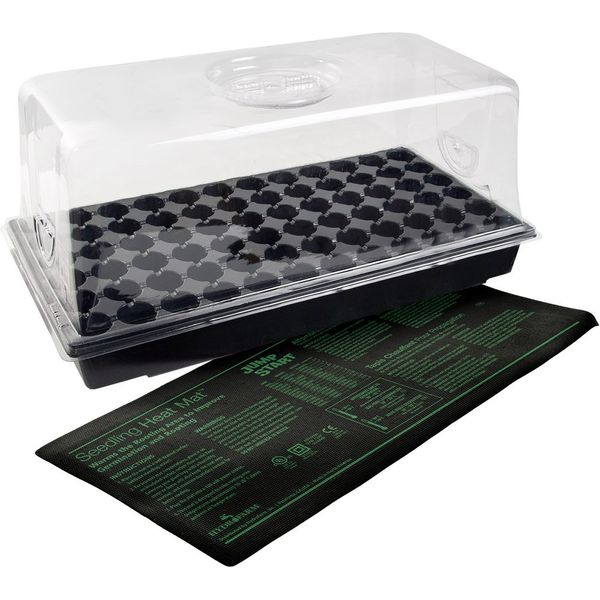 Jump Start CK64060 Heat Mat, Tray, 72 Cell Insert Hot House, 11 X 22 Inch, Black