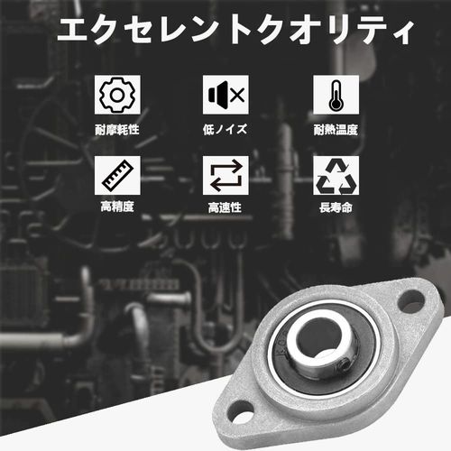 Pillow Type Unit Bearing Unit Flange Ball Bearing KFL08 Length 48mm Inner Diameter 8mm Width 2mm Diamond Flange Lightweight Self-Aligning Bearing Steel Zinc Alloy Flange Pillow Block Bearing Shaft Support Parts Pack of 3
