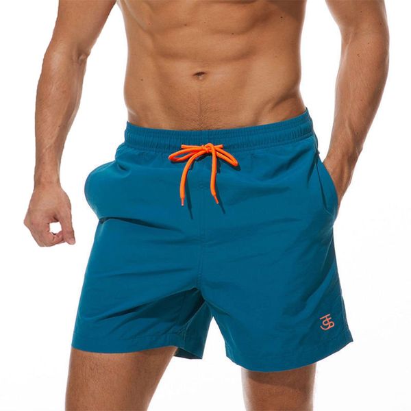 JustSun Badehose Herren Badeshorts Herren Kurz Schnelltrocknend Männer Schwimmhose Boardshorts Strandshorts Herren Beachshorts Pfauenblau L