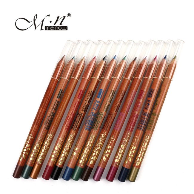 Menow Eye Liner 12 Color Pencil Long Makeup Lasting Fashion Wood Lip Brow