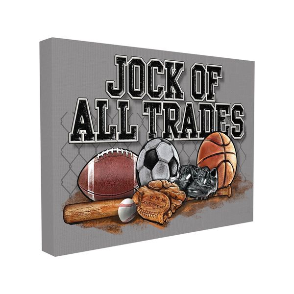 The Kids Room by Stupell Jock of All Trades Sports Balls Canvas Art, 16" x 20"